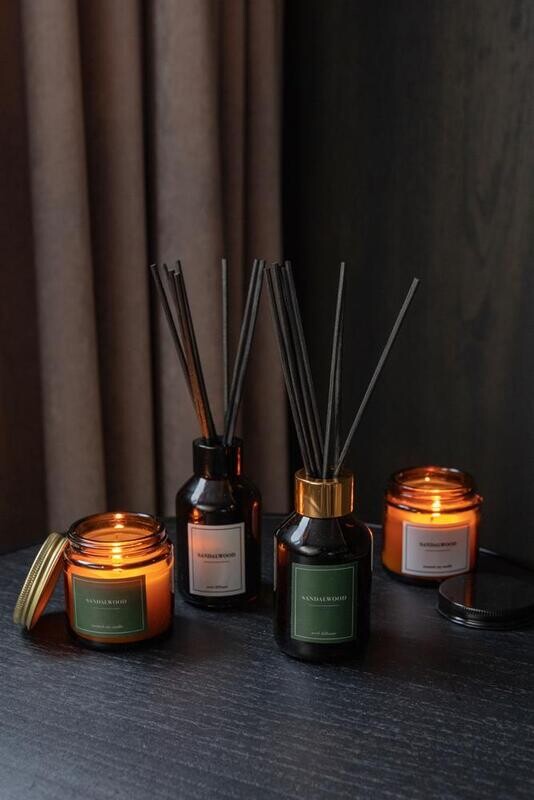 Geurkaars &amp; Geurstokjes Giftbox Zwart