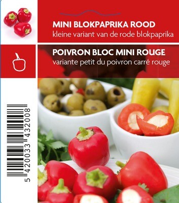 Paprika mini blok rood