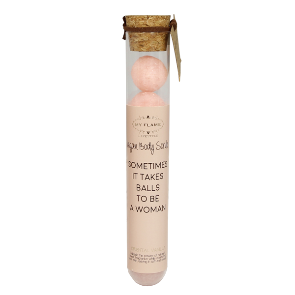 VEGAN BODY SCRUB - IT TAKES BALLS TO BE A WOMAN