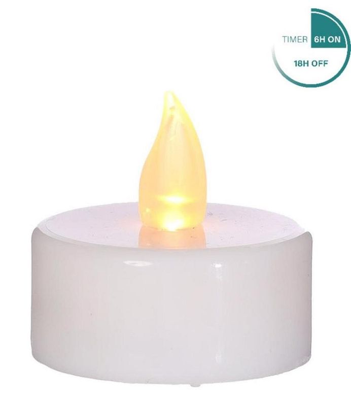 LED set van 6 warm wit 6 uur timer incl 6x 2032
