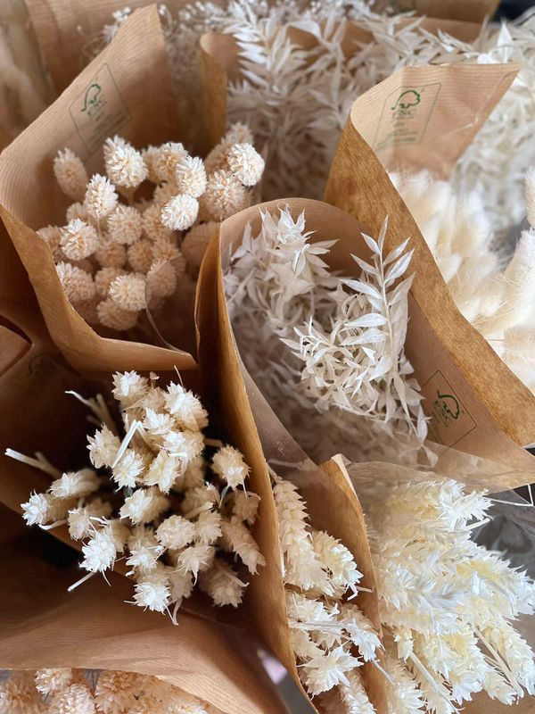 Droogbloemen Mono Mix - White