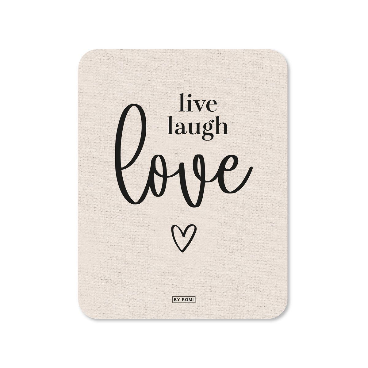 Wenskaart / Live laugh love