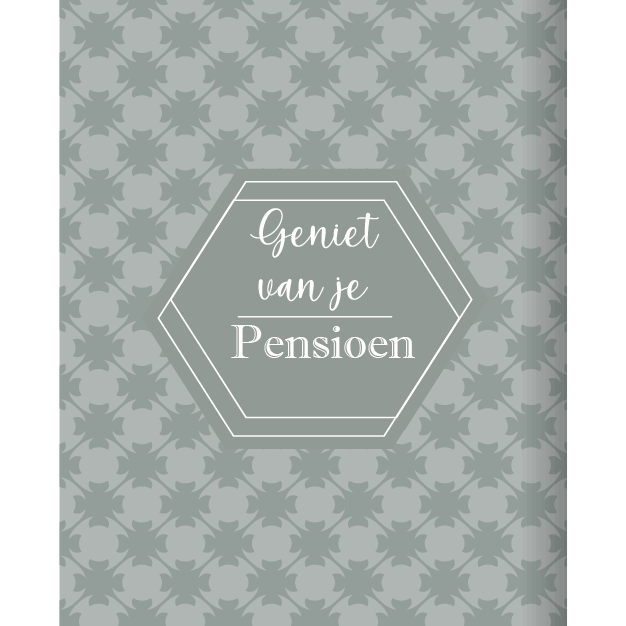 Fles etiket Geniet van je pensioen