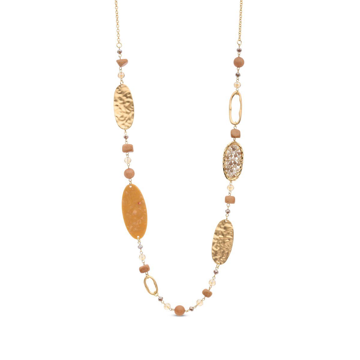 Lange ketting beige