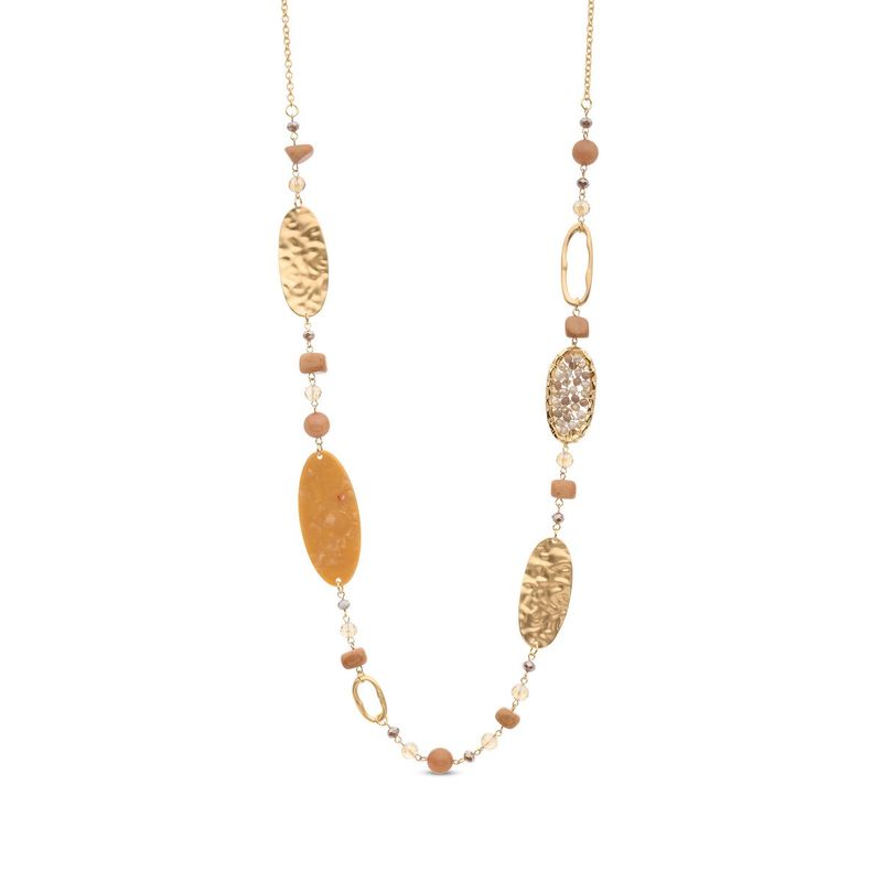 Lange ketting beige