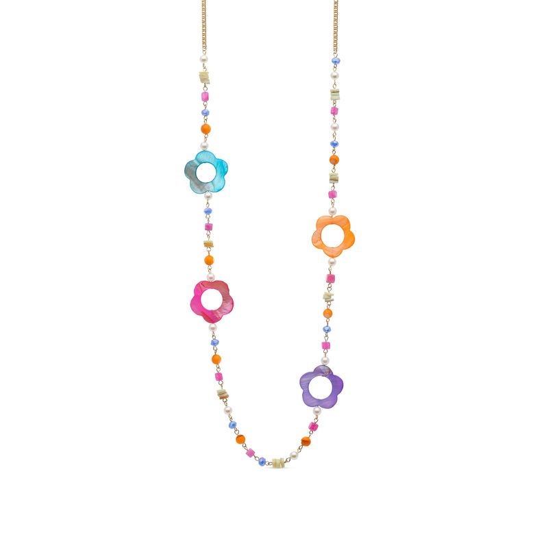 Lange ketting multicolor