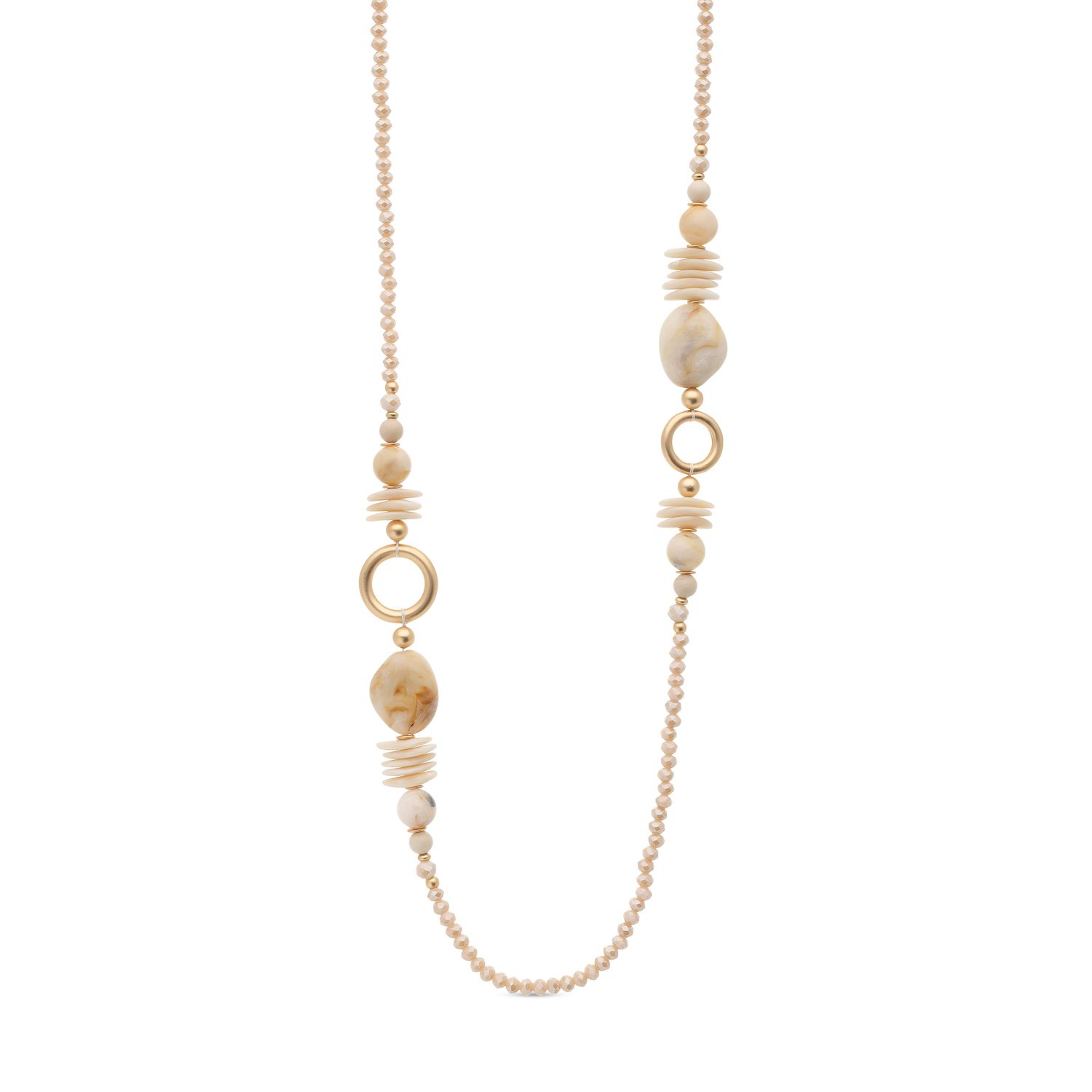 Lange ketting beige