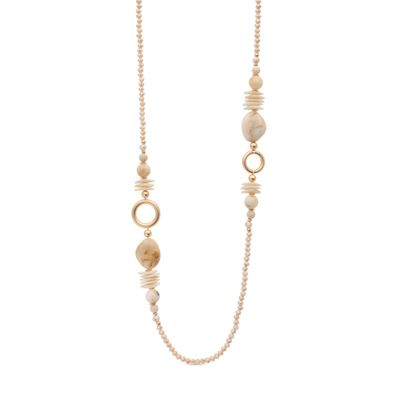 Lange ketting beige