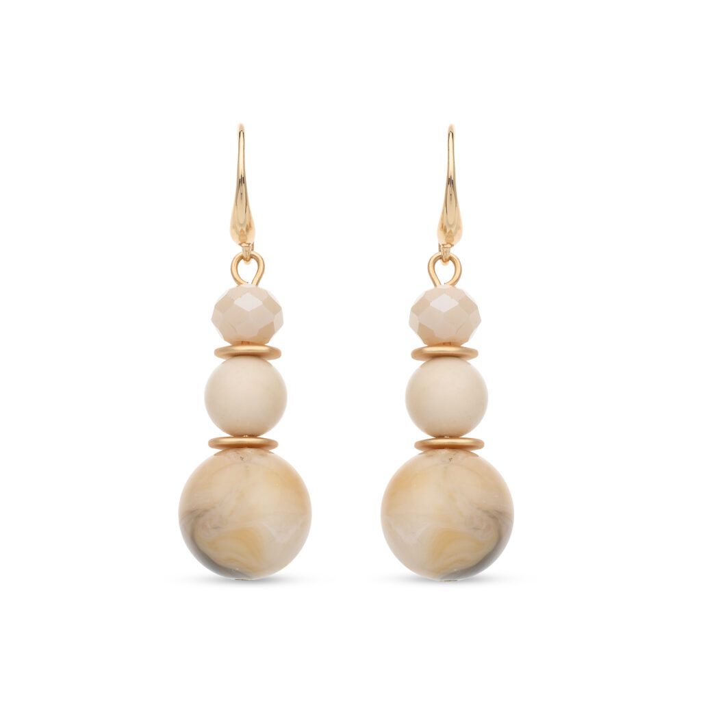 Oorbellen Beige