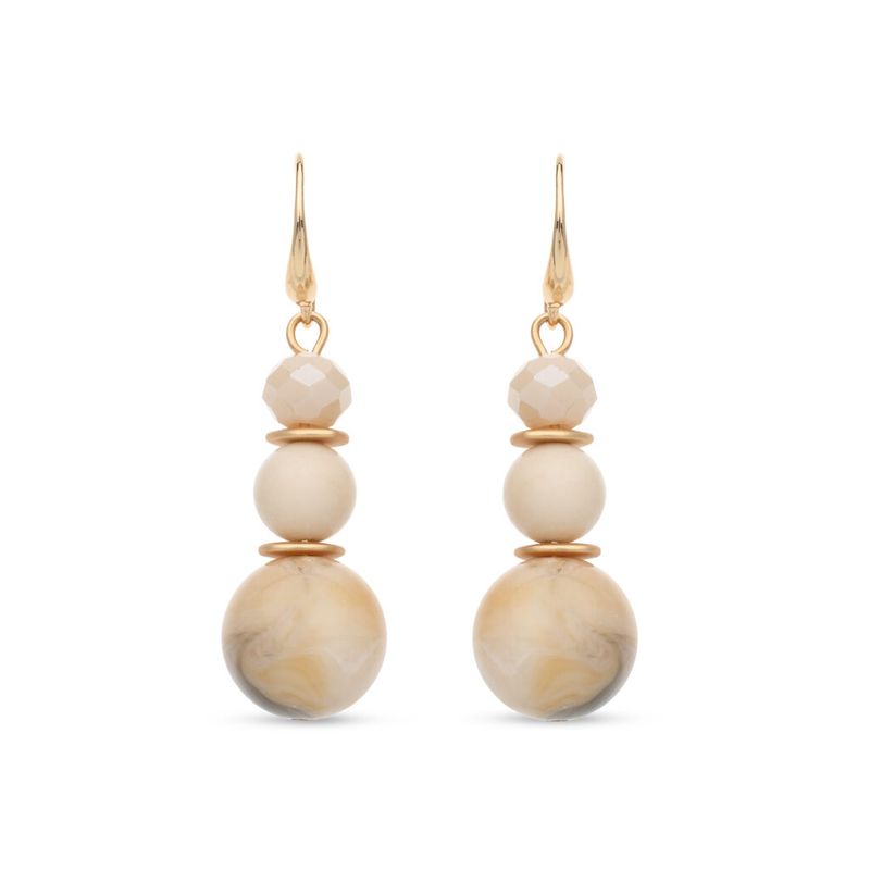 Oorbellen Beige