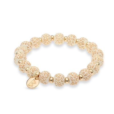 Elastische armband beige
