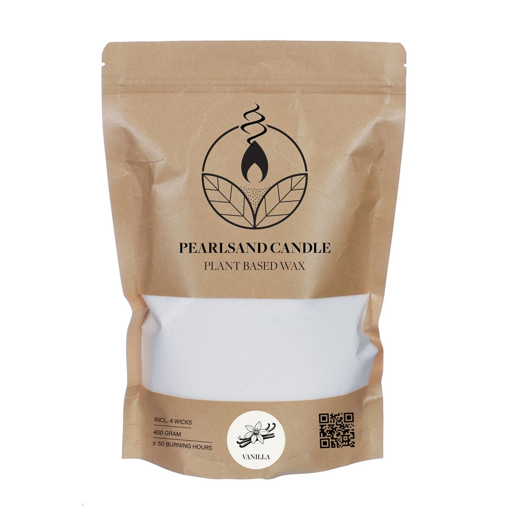 Parelzand Geurkaars Vanille Wit 400gr
