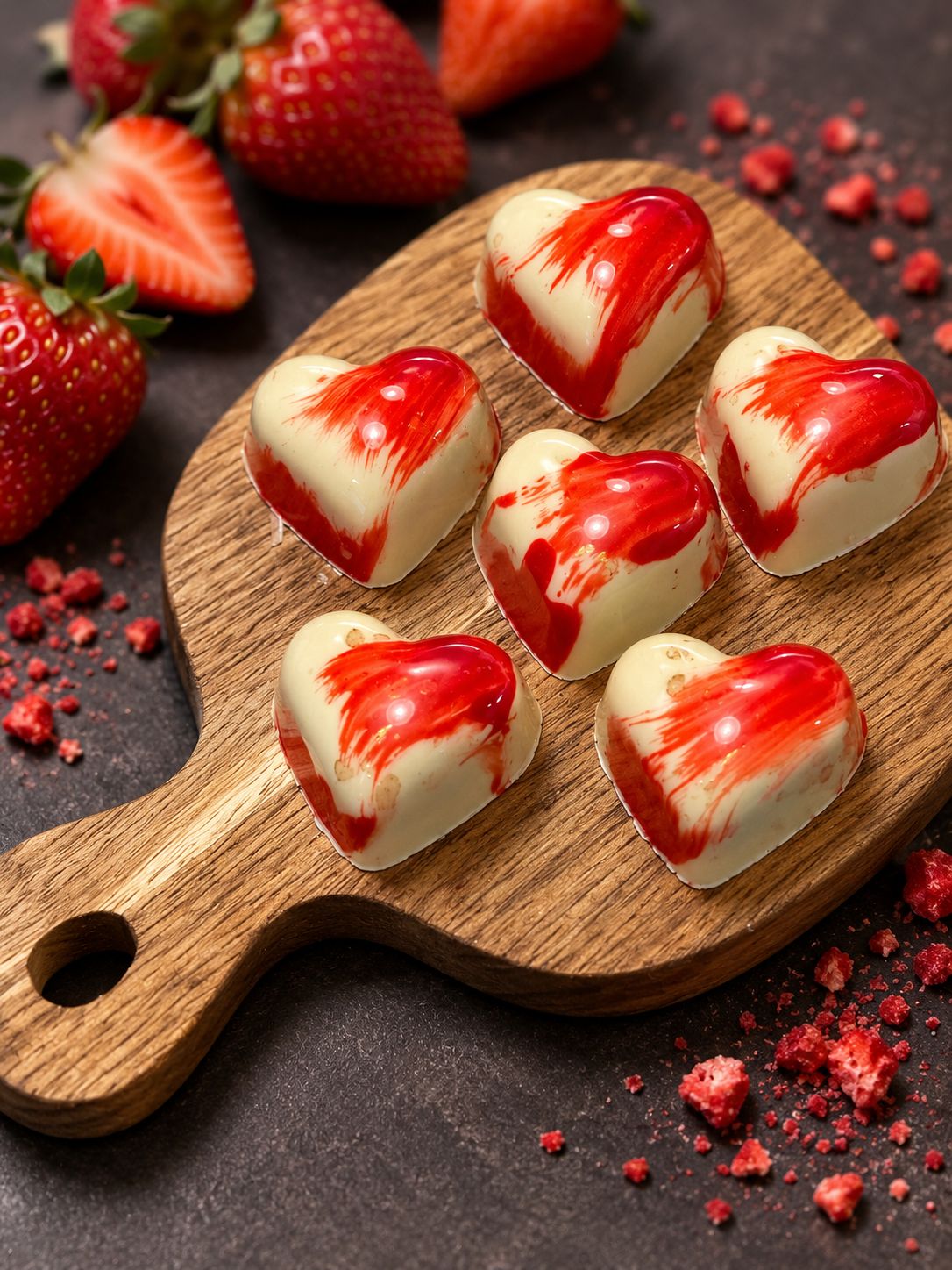 White chocolate strawberry