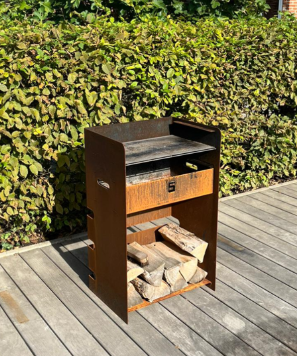 Cortenstaal Barbecue 60x44x98 cm (LxBxH)