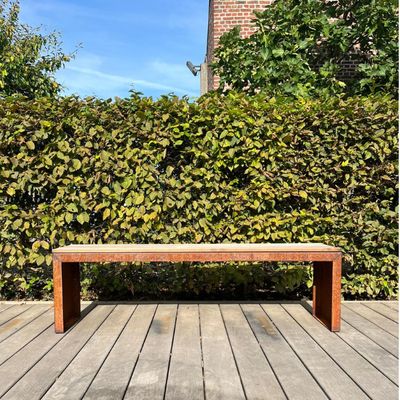 Cortenstaal Zitbank (groot)