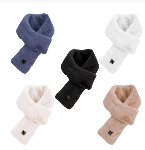Portable Neck Heating Pad for Neck Pain, Heated Neck Wrap with Soft Lightweight Polar Fleece, Heated Scarf