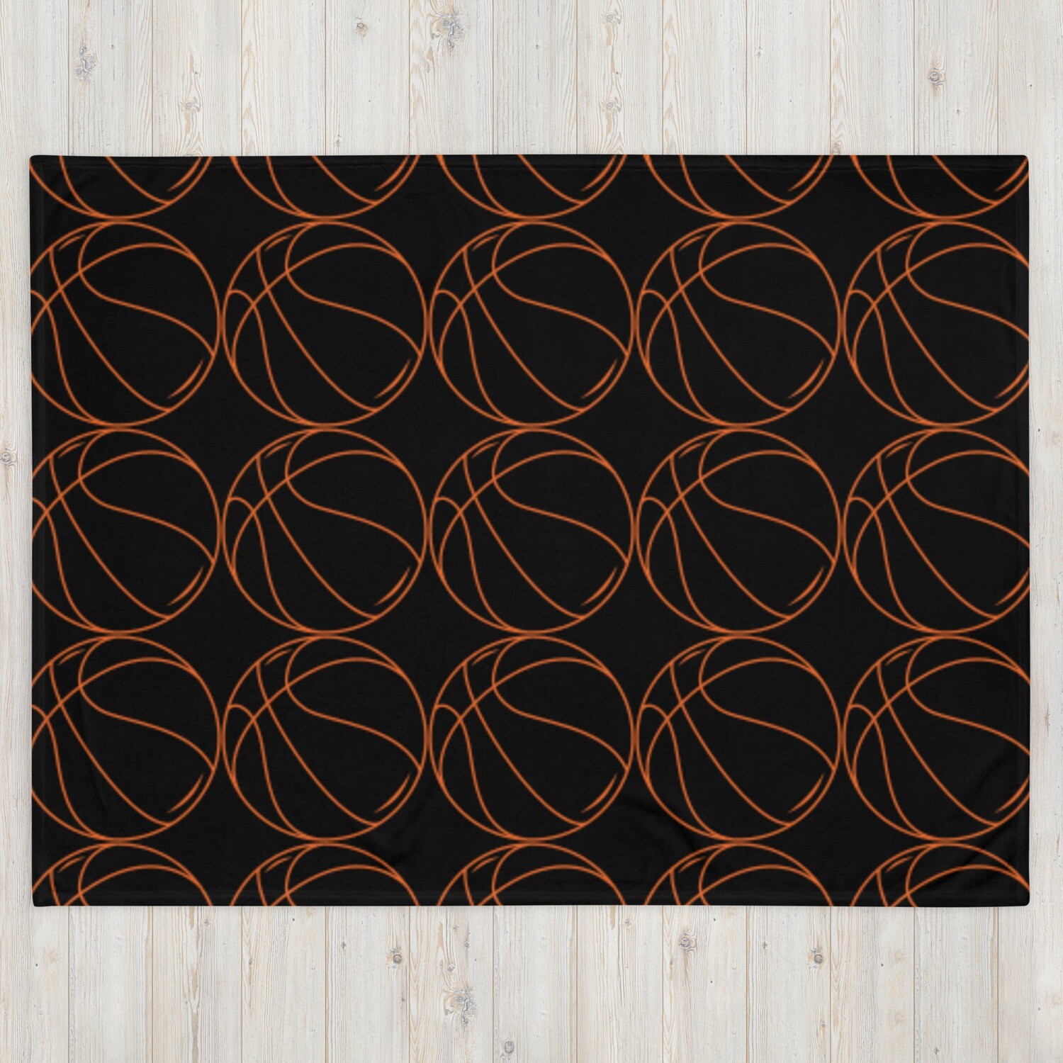Basketball Throw Blanket, reversible