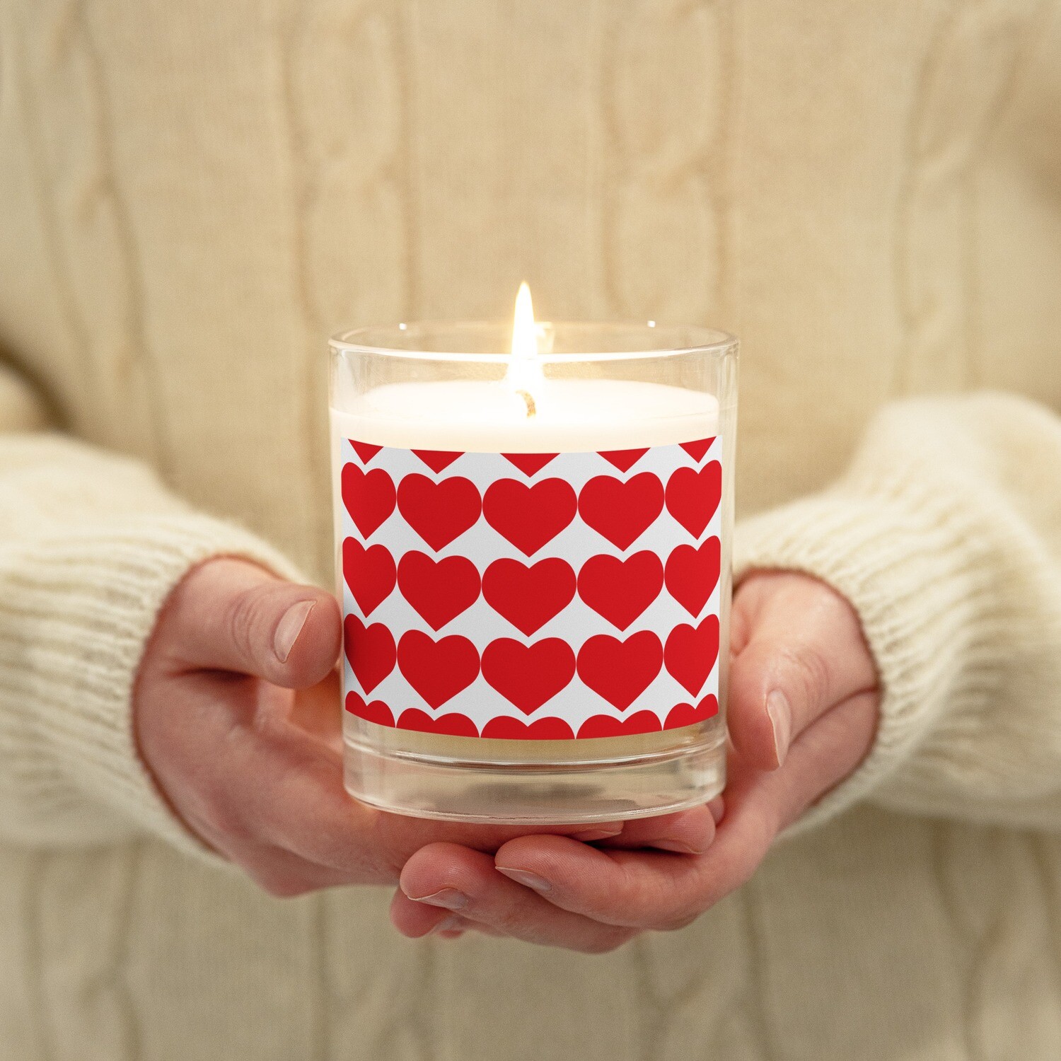 Love and Hearts Candle