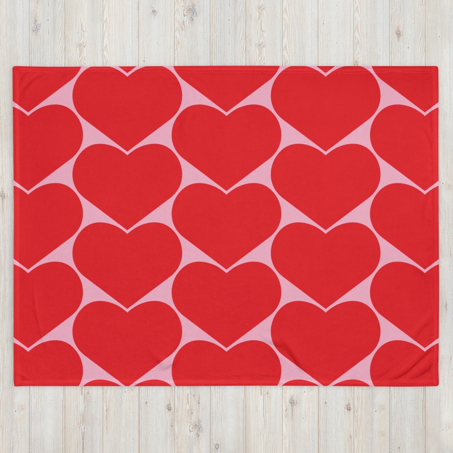 Love and Hearts, Throw Blanket, reversible