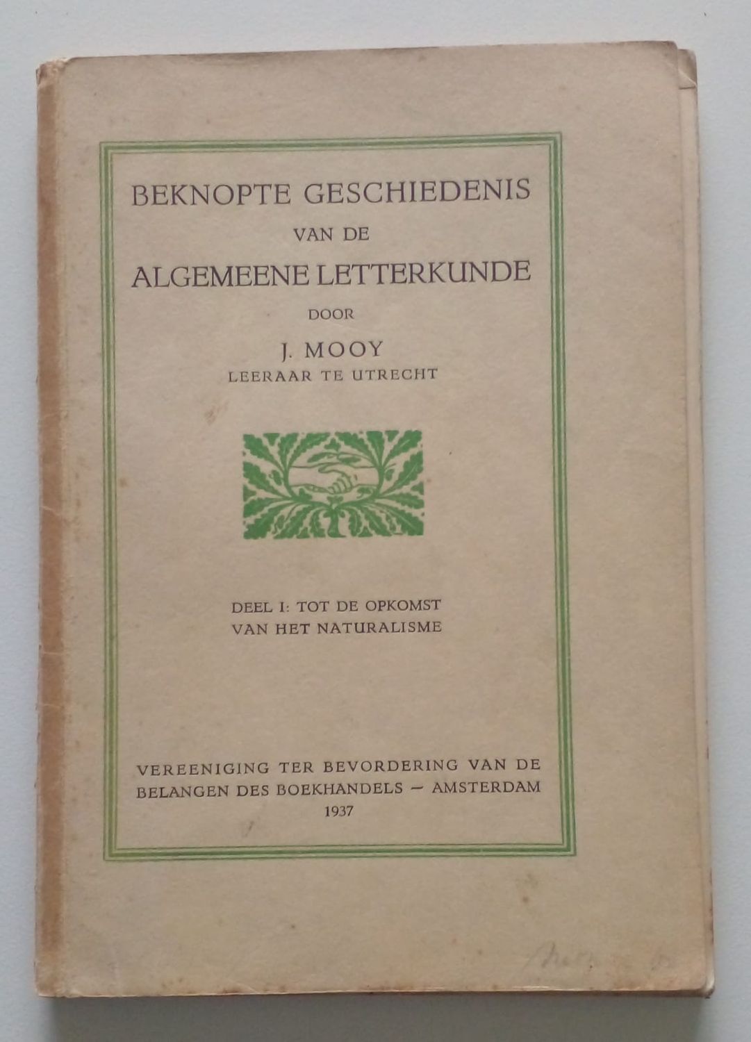 BEKNOPTE GESCHIEDENIS van de ALGEMEENE LETTERKUNDE [D1]