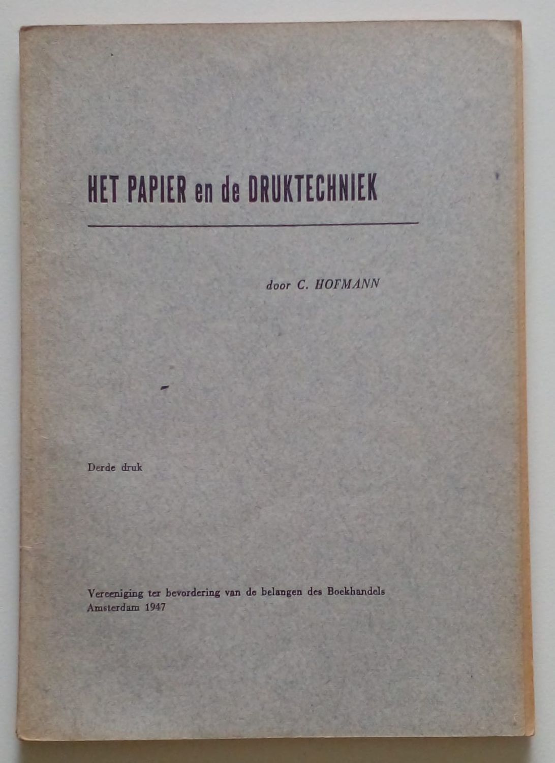 Het Papier en de Druktechnieken [D9]