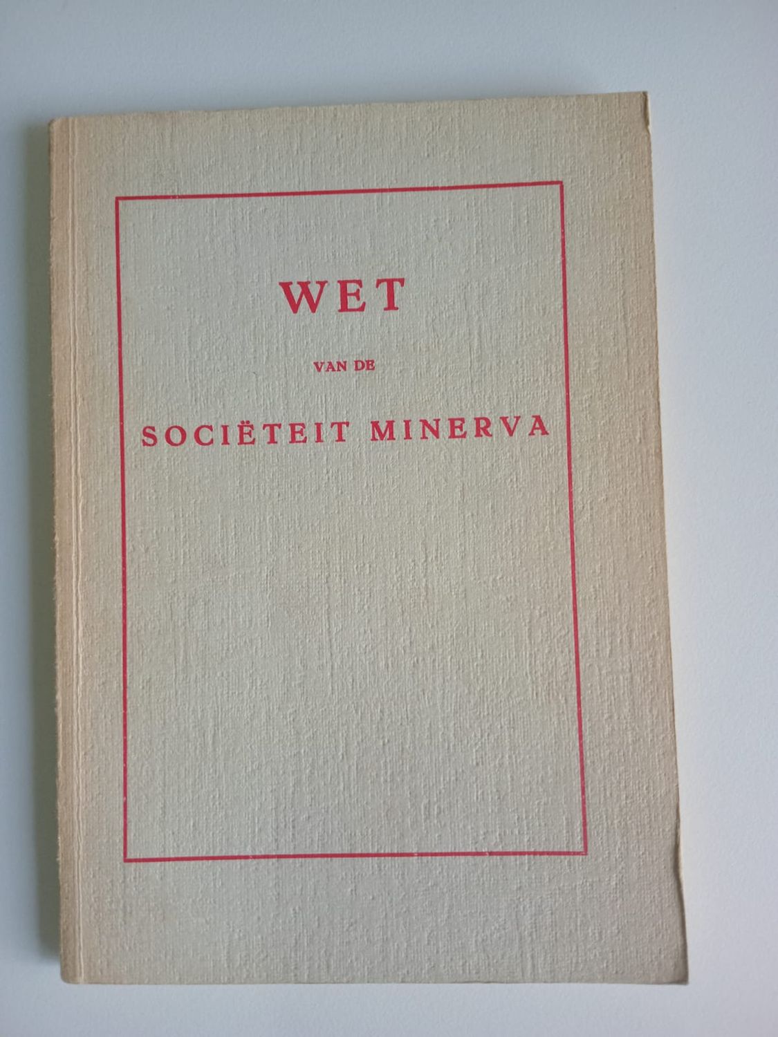 Wet van de societeit minerva 70