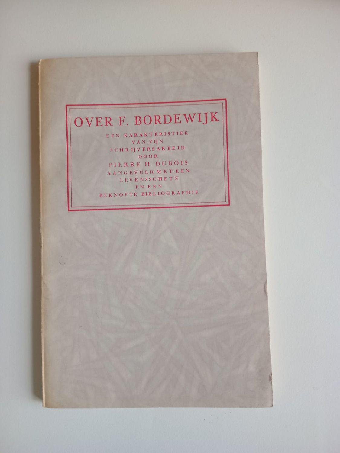 Over F. Bordewijk 90