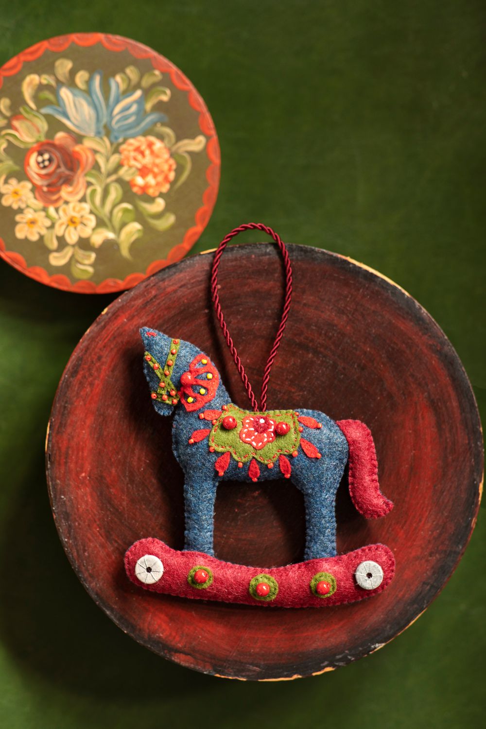 Horse handmade felt decoration