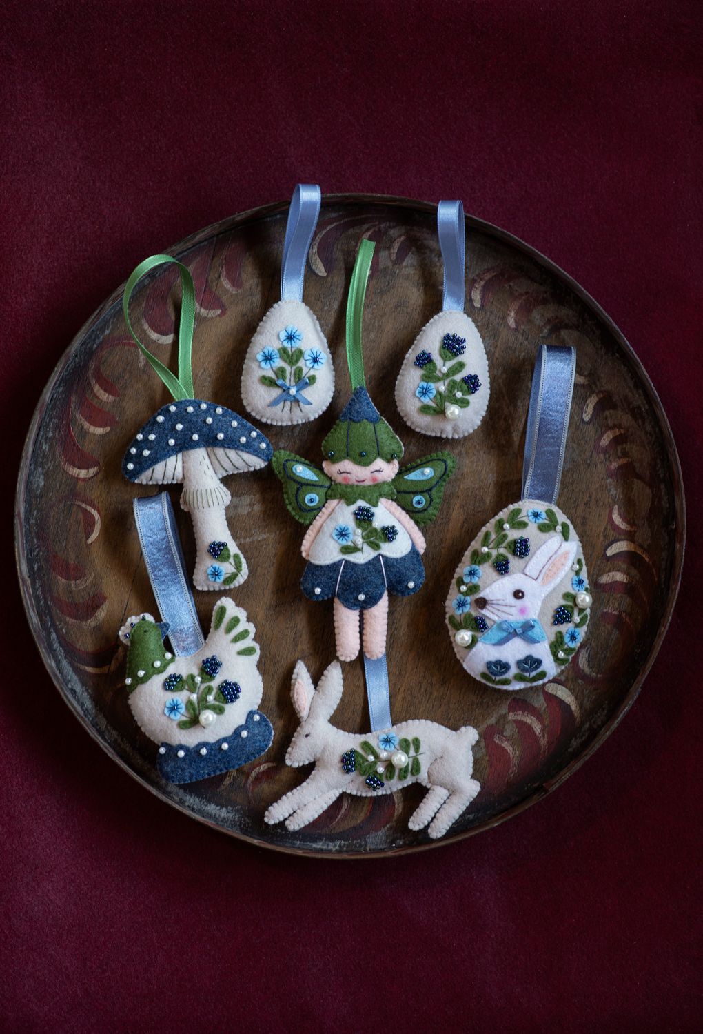 Spring Set Handmade Felt Decorations