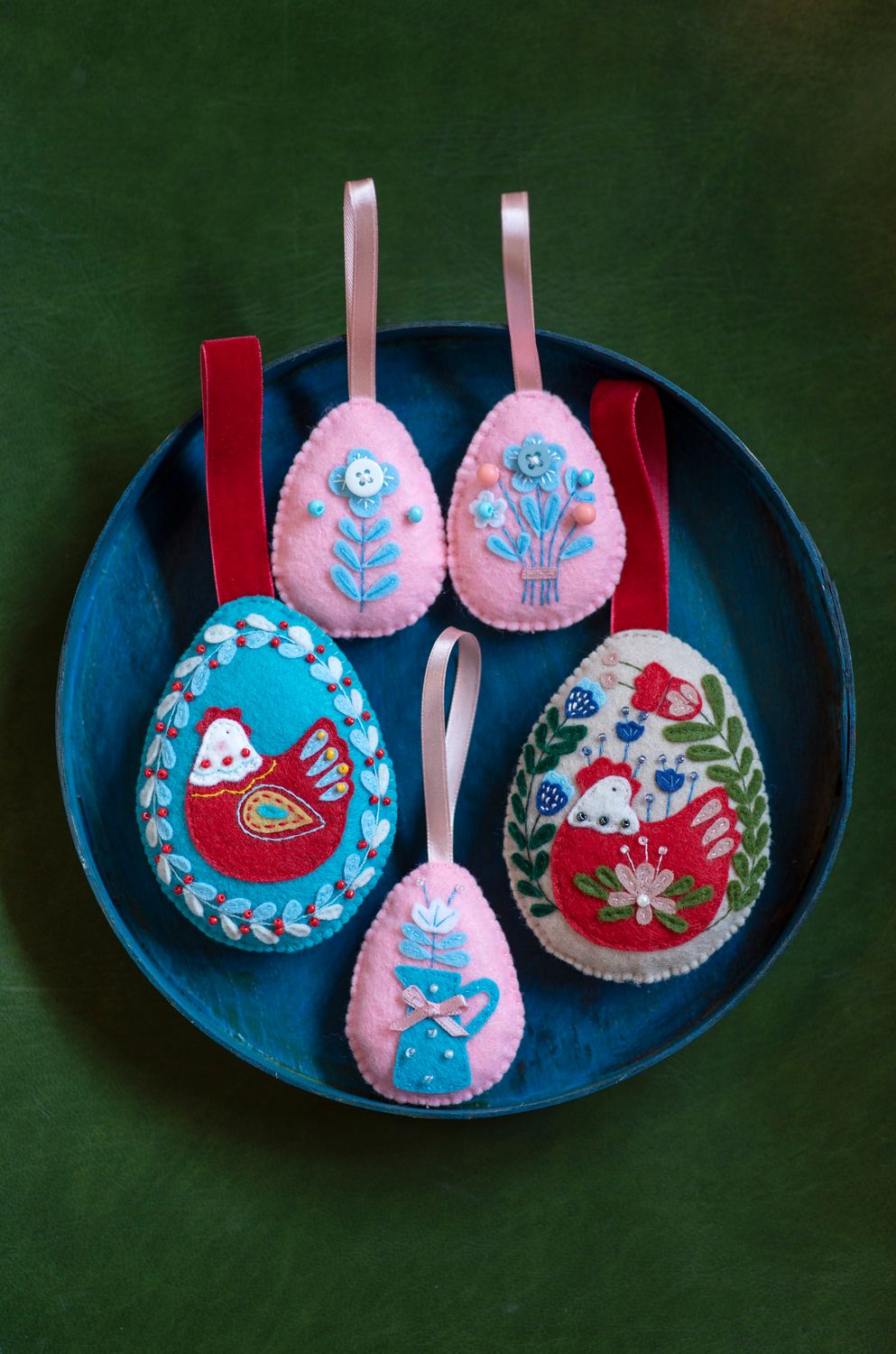 Easter Egg and Chicken handmade felt decoration
