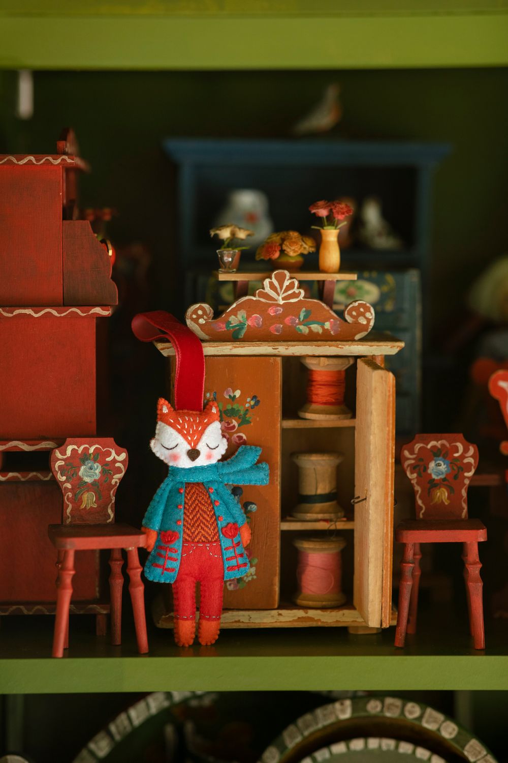 Orange Fox Handmade Felt Decoration