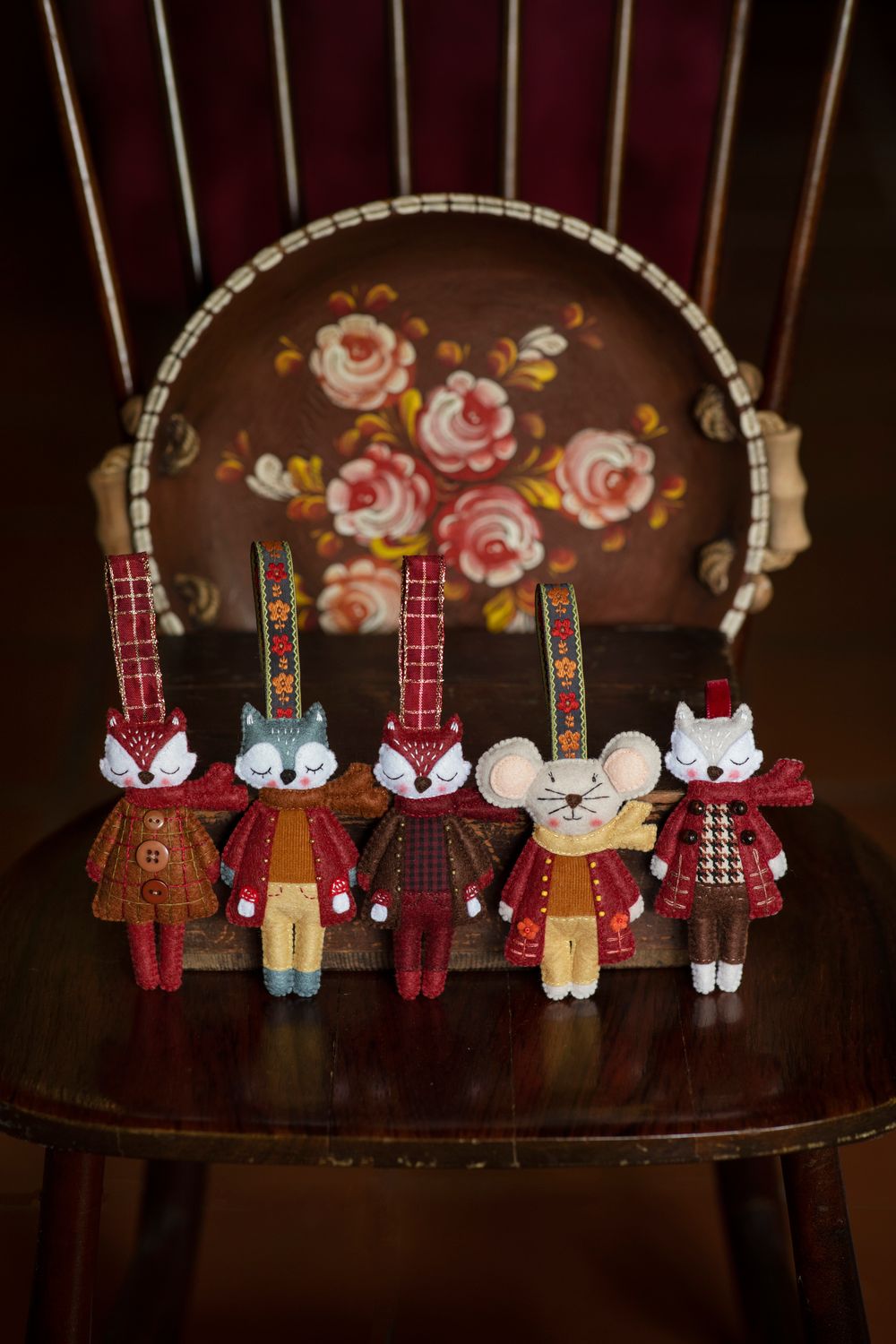 Mouse Wolf Fox Handmade Felt Decoration