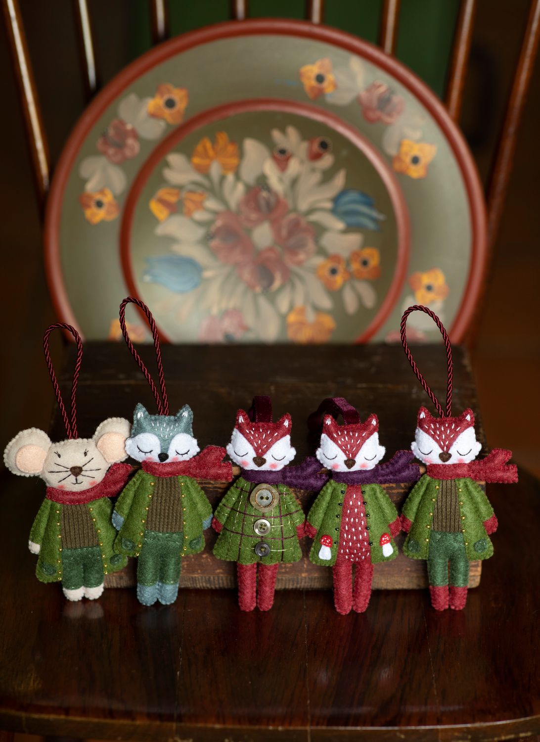Mouse Wolf Fox Handmade Felt Decoration