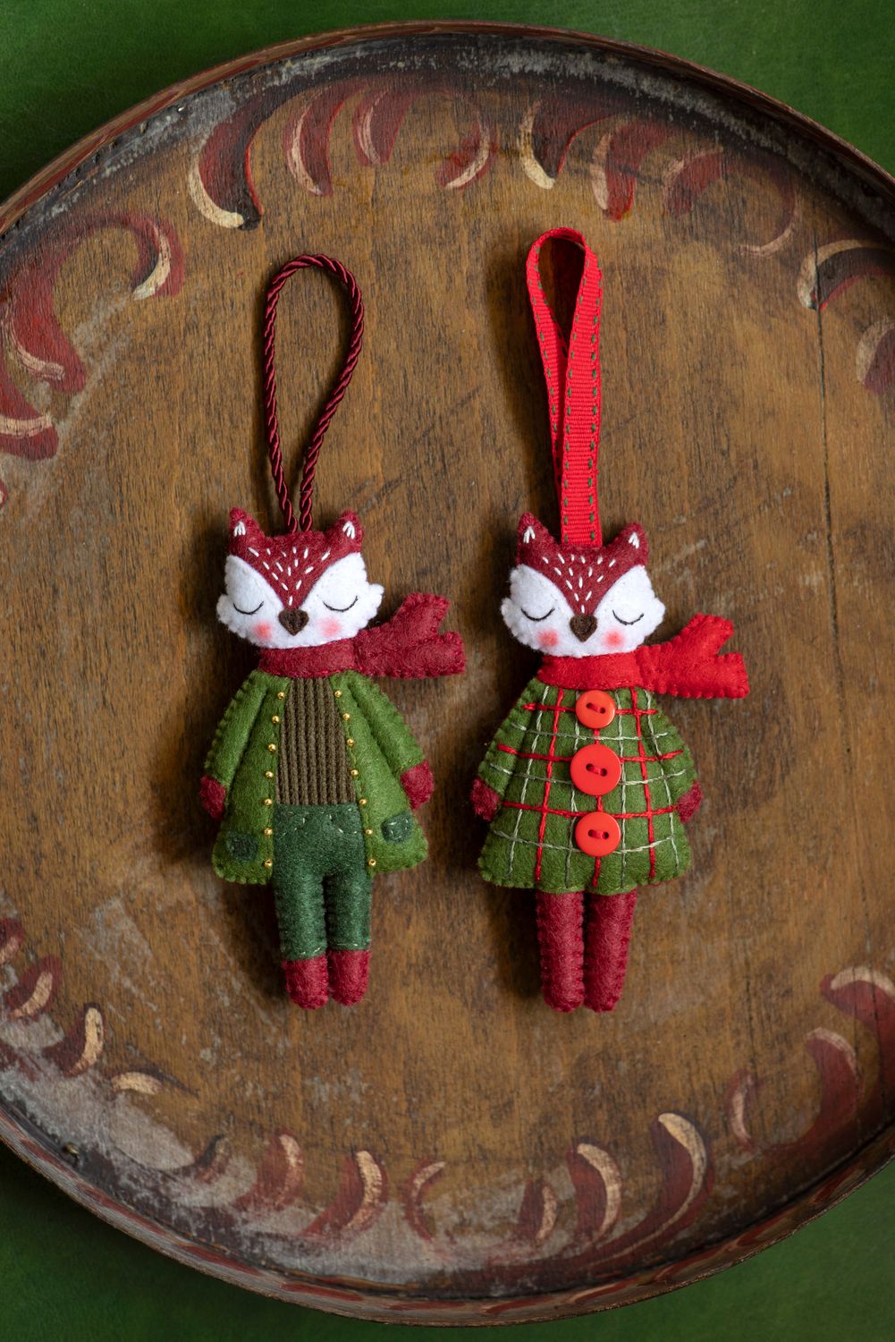 Red Fox Handmade Felt Decoration