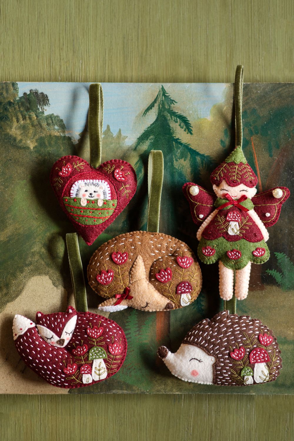 Forest animals Handmade Felt Decoration