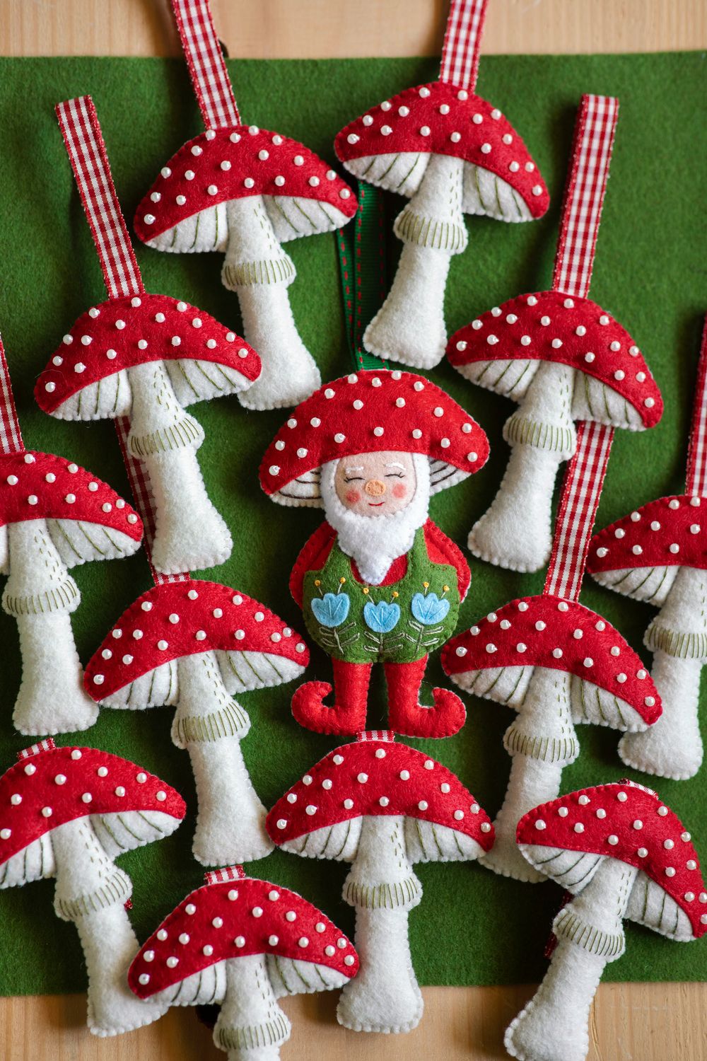 Mushroom Man Handmade Felt Decoration