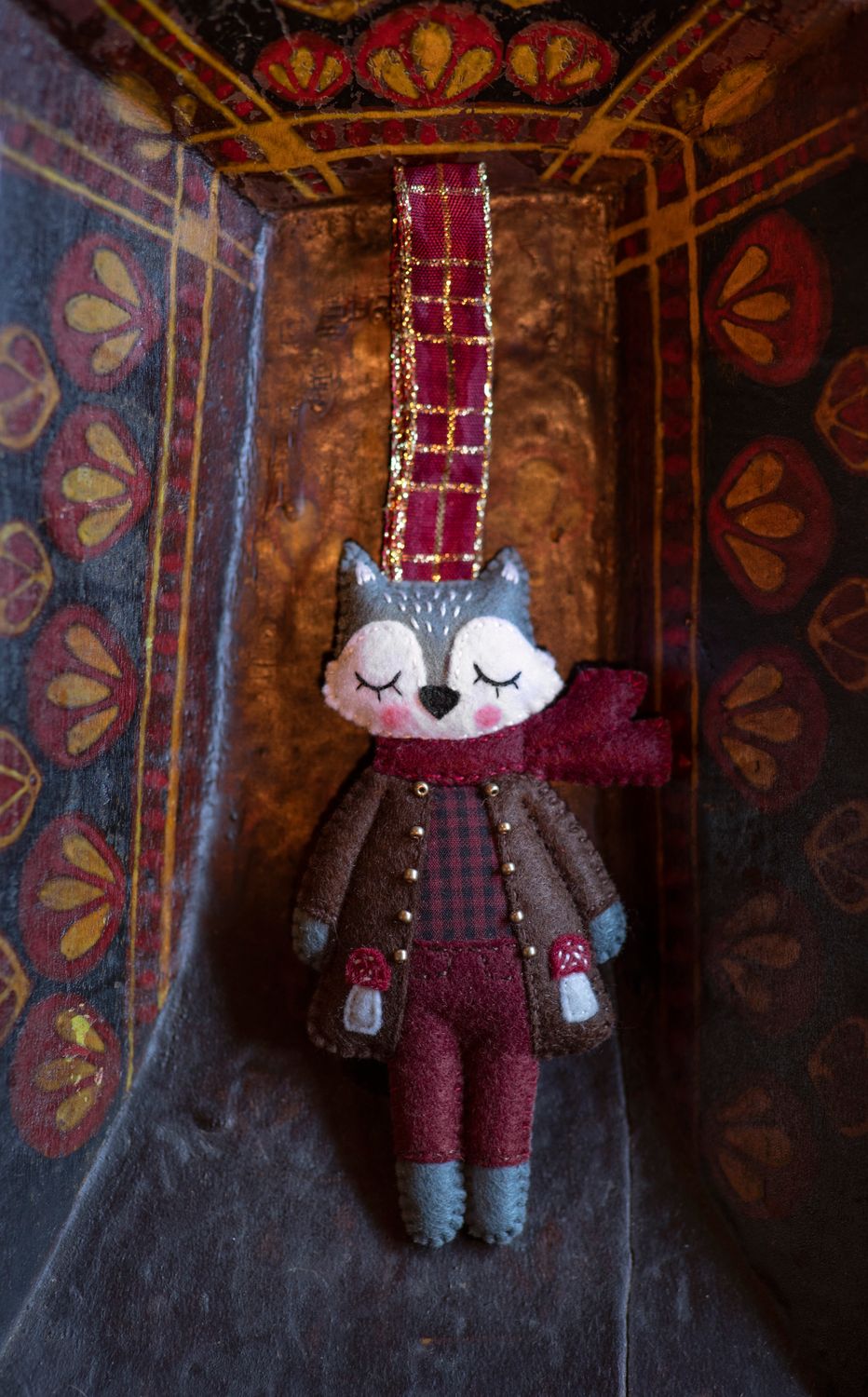 Wolf Fox Handmade Felt Decoration