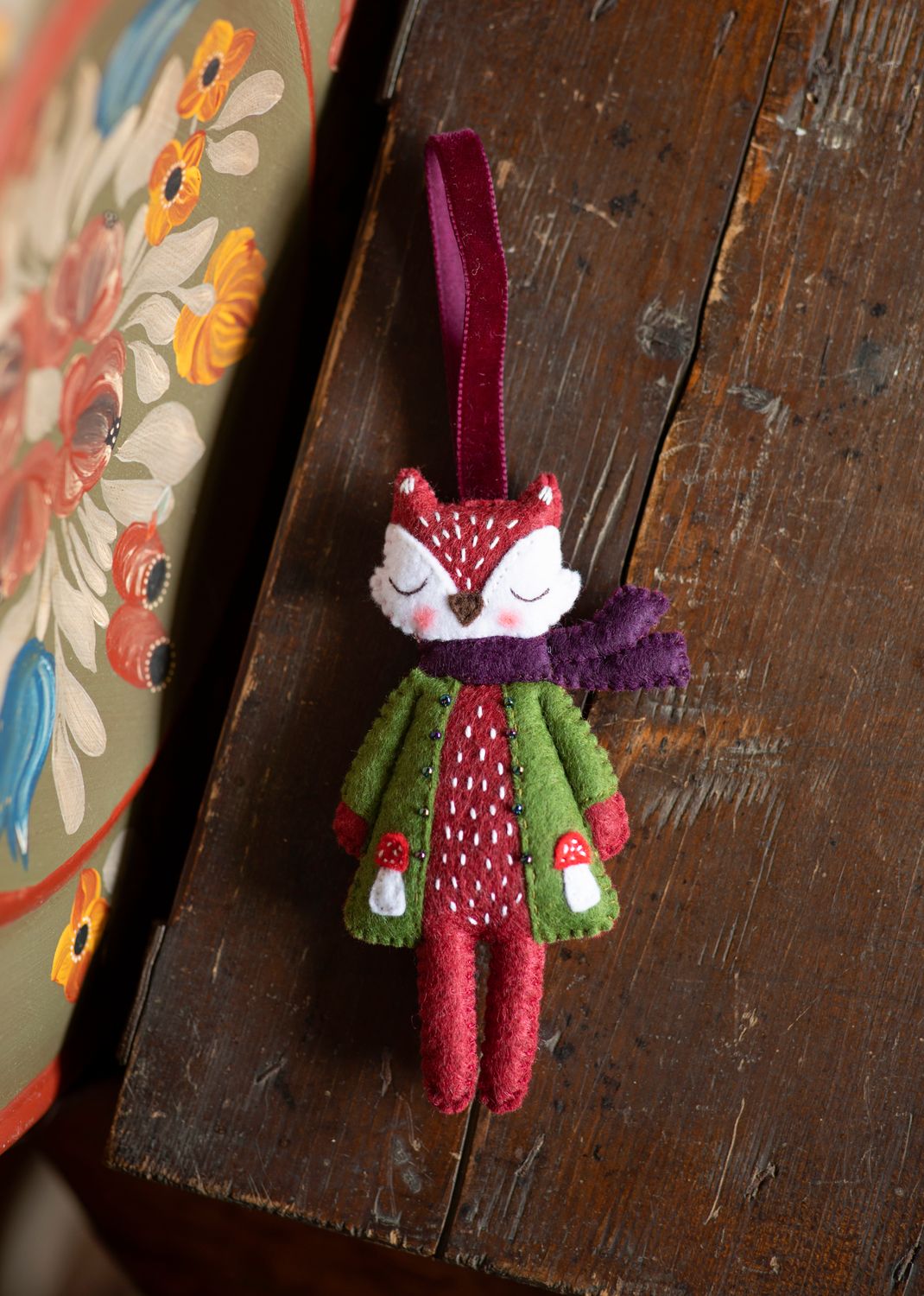Red Fox Handmade Felt Decoration