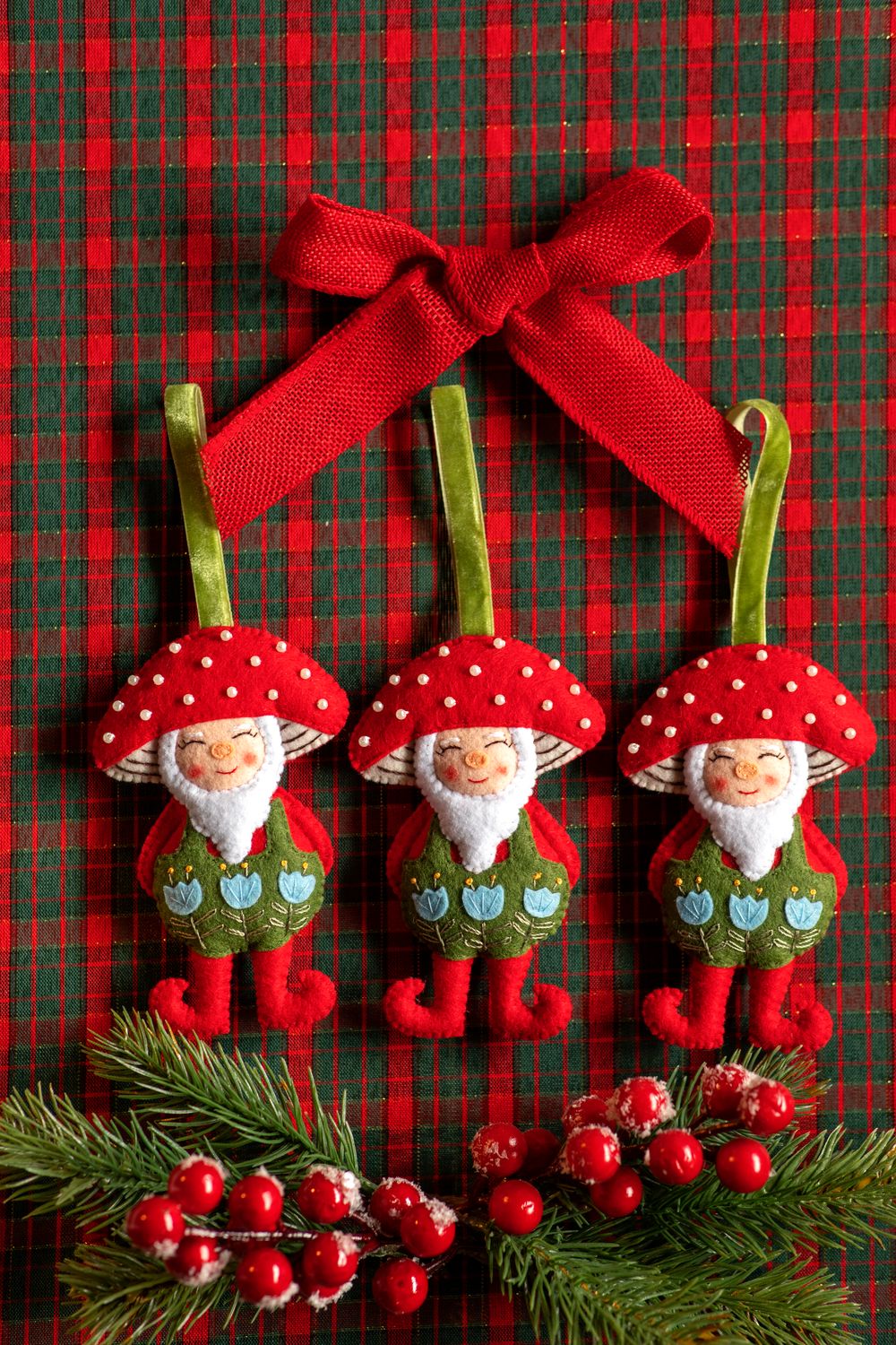 Mushroom Man Handmade Felt Decoration