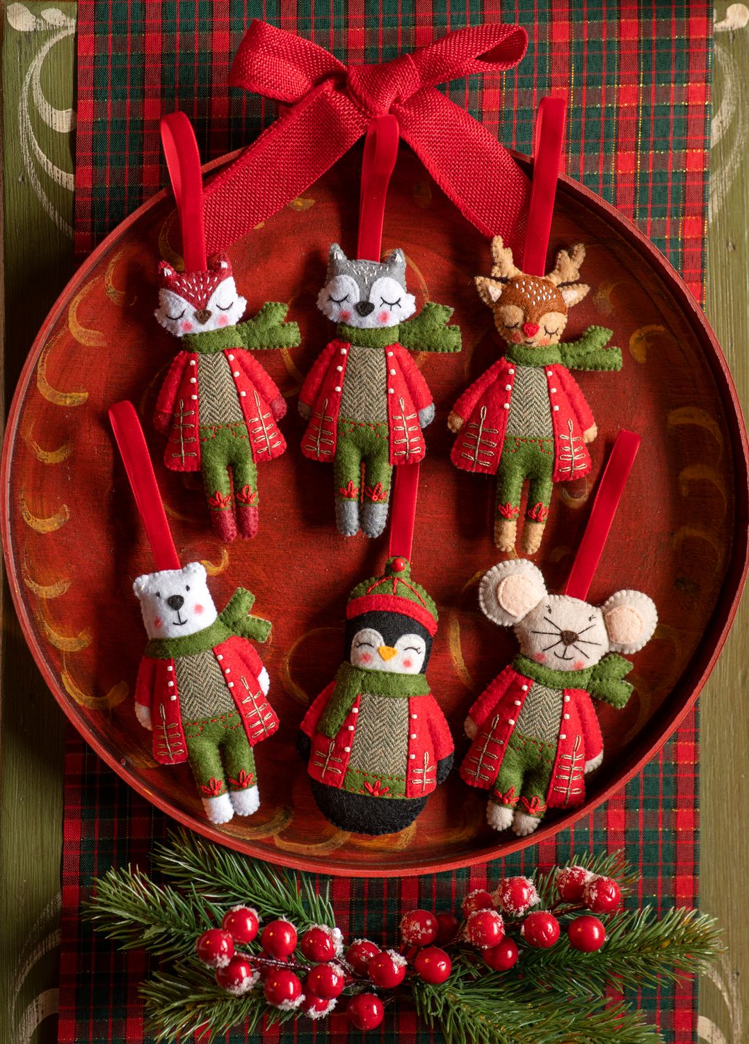 Christmas Set Handmade Felt Decorations