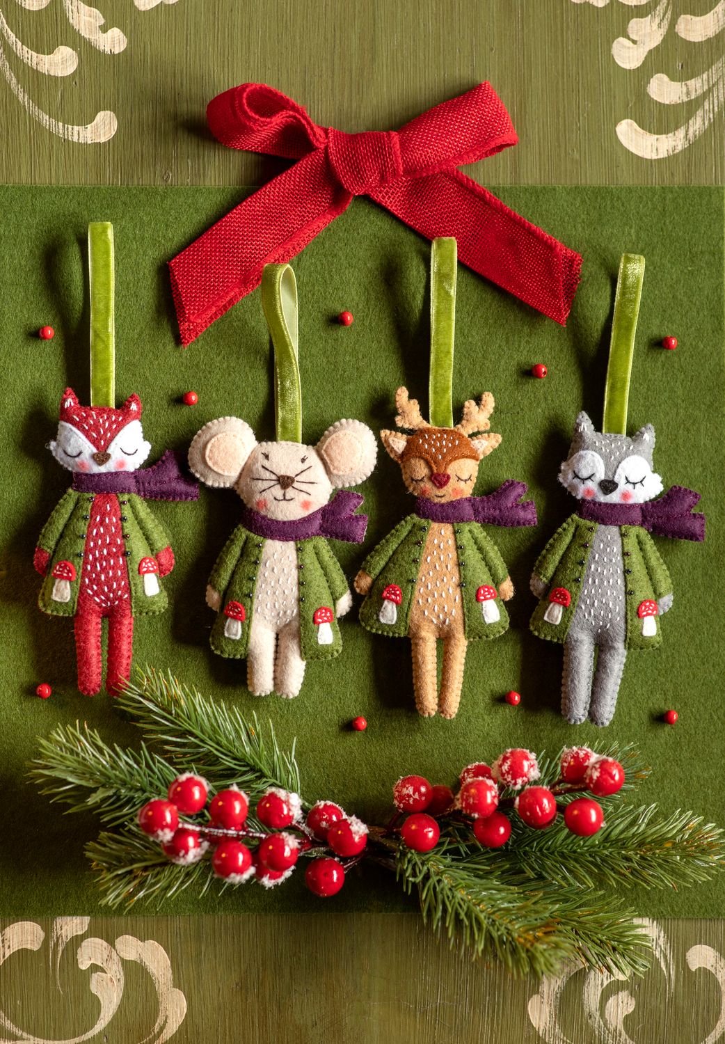 Christmas Set Handmade Felt Decorations