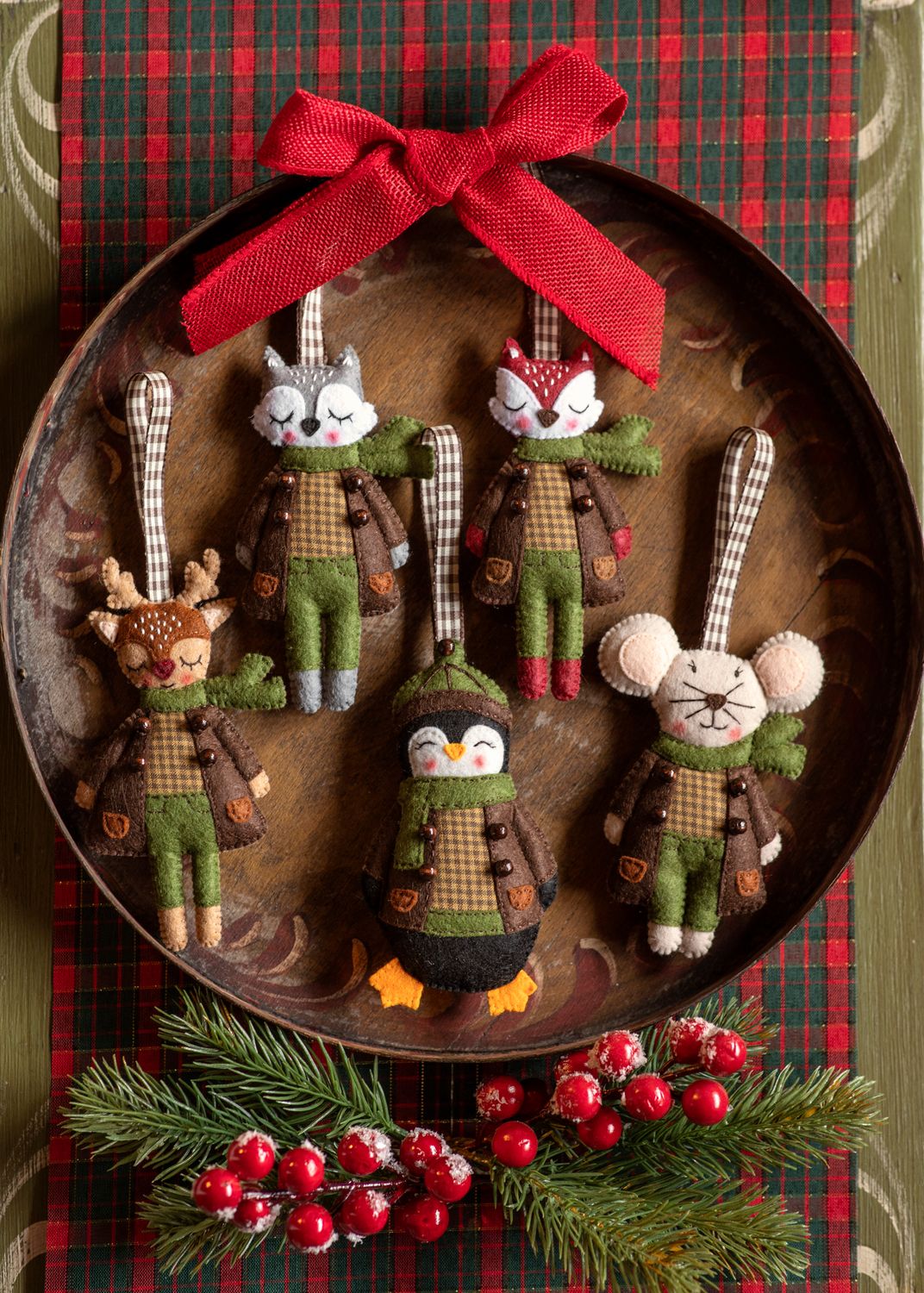 Christmas Set Handmade Felt Decorations