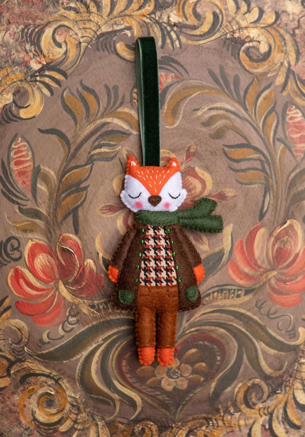 Orange Fox Handmade Felt Decoration