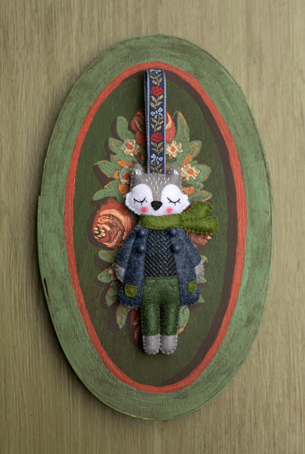 Wolf Handmade Felt Decoration