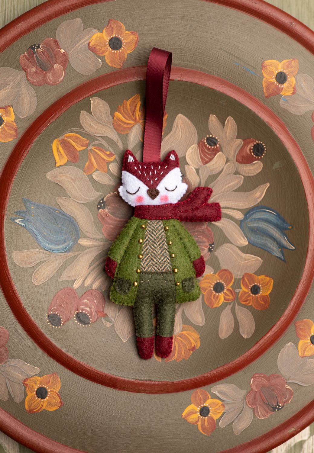 Red Fox Handmade Felt Decoration