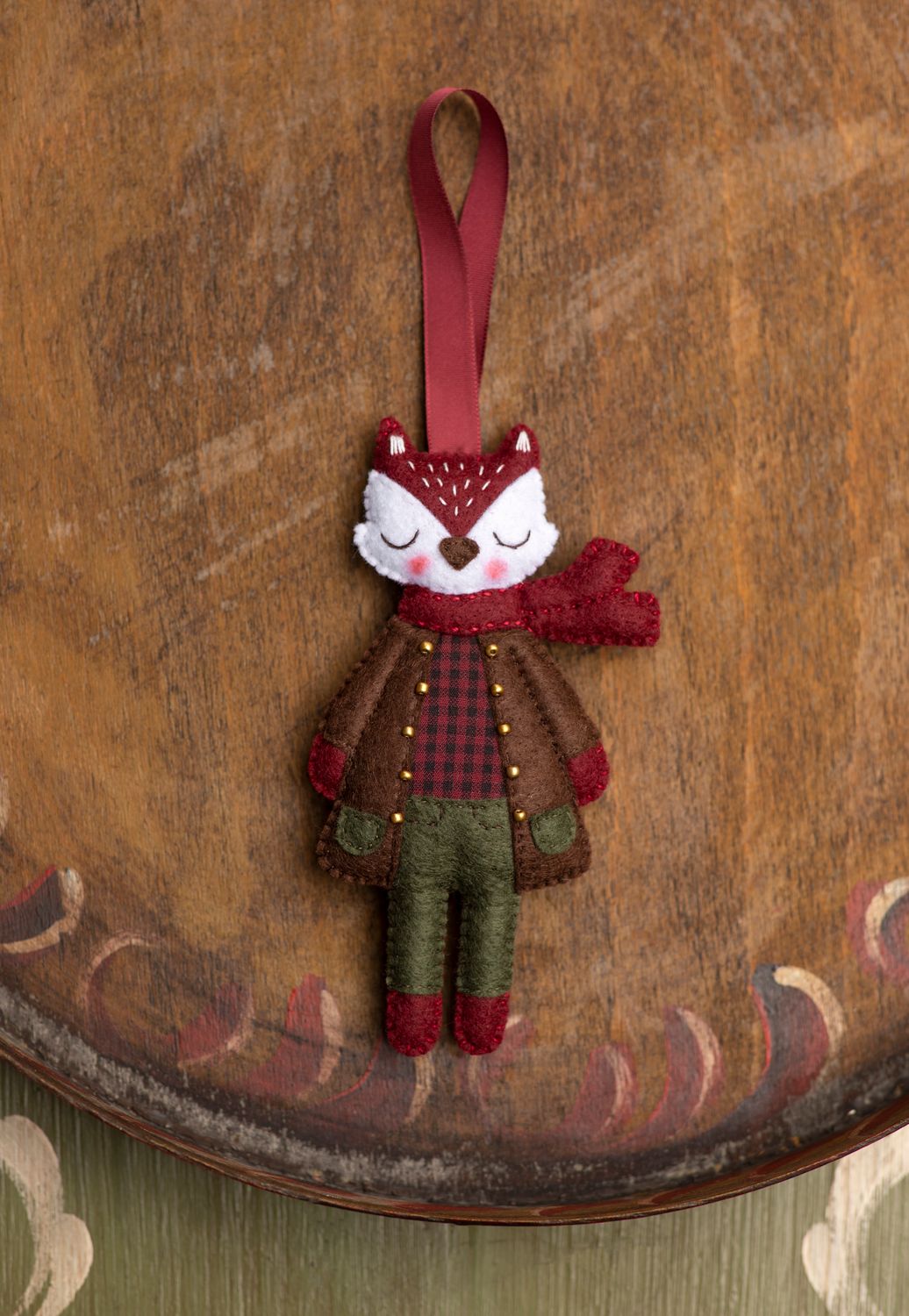 Red Fox Handmade Felt Decoration