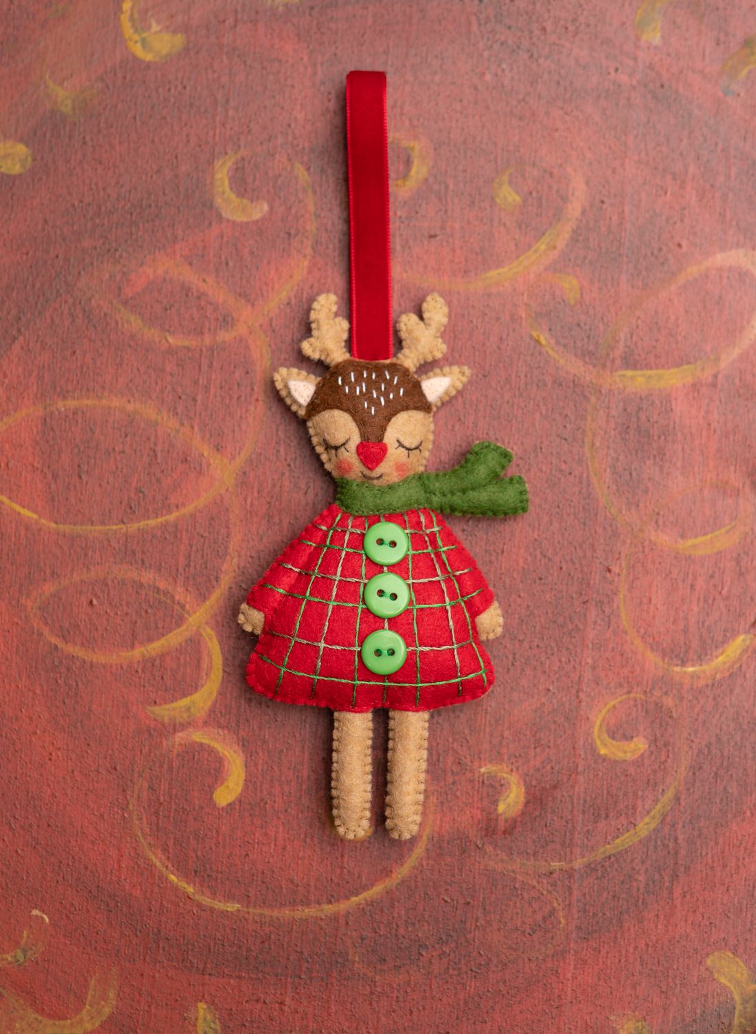 Reindeer  Handmade Felt Decorations