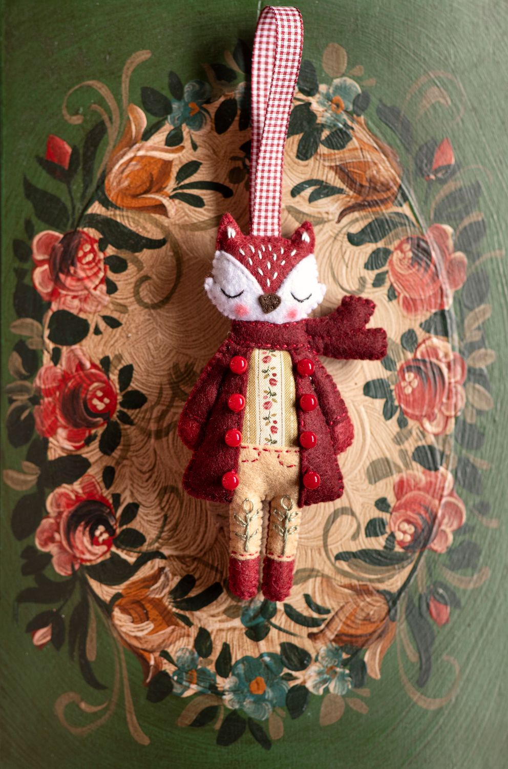 Red Fox Handmade Felt Decoration