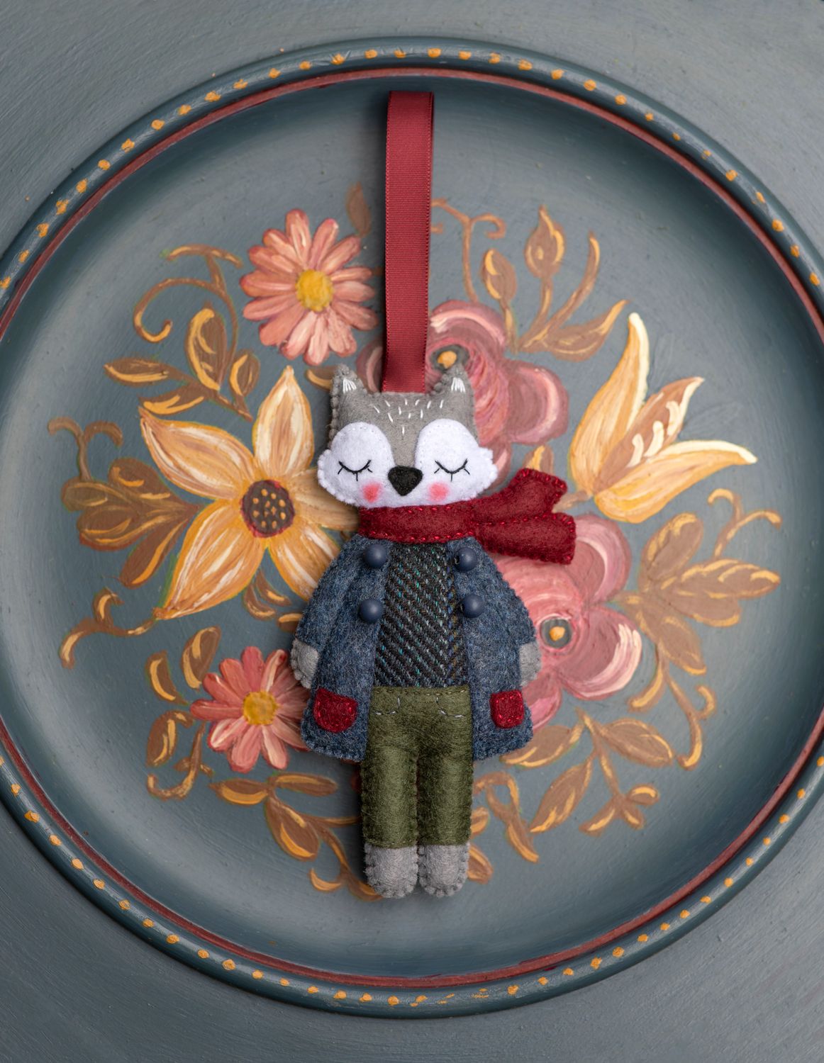 Wolf Handmade Felt Decoration