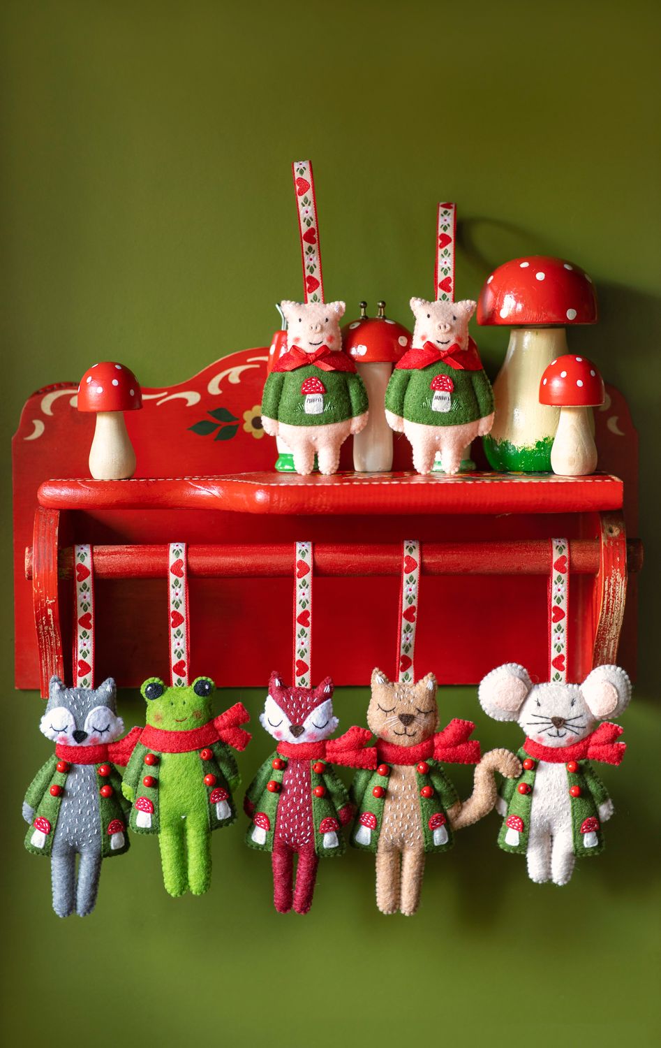 Spring Set Handmade Felt Decorations